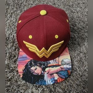 Wonder Woman Graphic Six Flags Snapback Hat